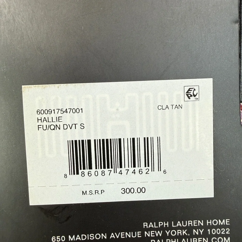 Ralph‎ Lauren Hallie Full/Queen Duvet Cover Set Tan Burgundy Paisley 3pc NEW